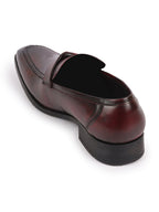 Shop Men Cherry Strap Design Wedding Party Genuine Leather Slip On Loafer Shoes Online.