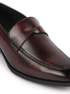 Shop Men Cherry Strap Design Wedding Party Genuine Leather Slip On Loafer Shoes Online.