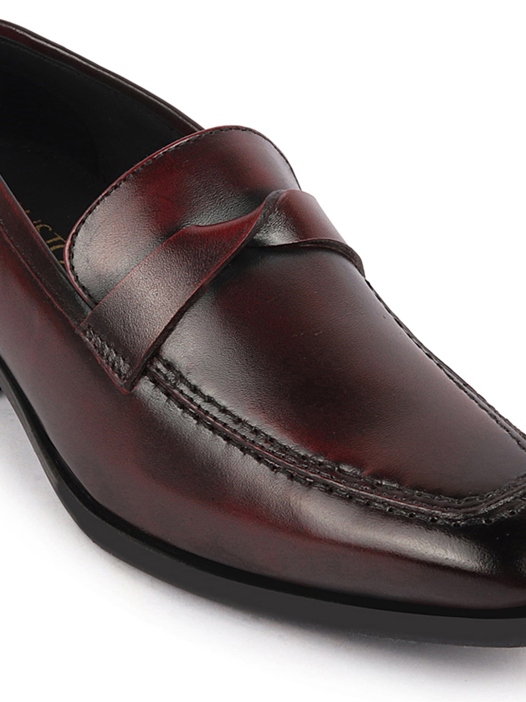 Shop Men Cherry Strap Design Wedding Party Genuine Leather Slip On Loafer Shoes Online.