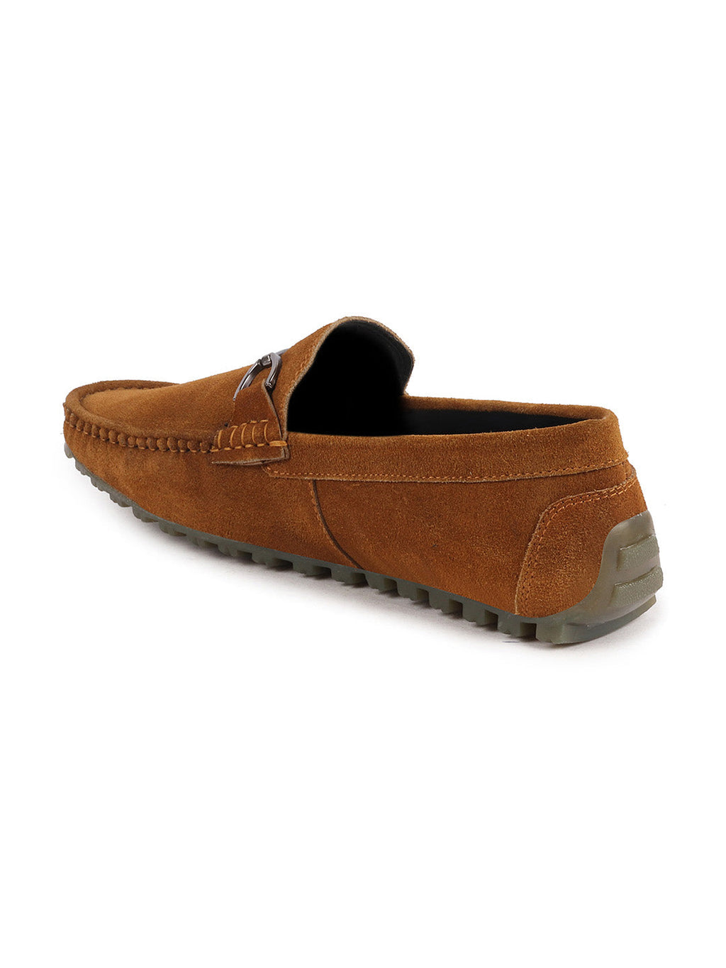 Shop Men Cheeku Horsebit Buckle Suede Leather Slip On Driving Loafers Online.