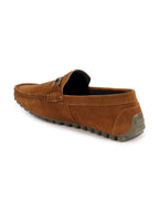 Shop Men Cheeku Horsebit Buckle Suede Leather Slip On Driving Loafers Online.