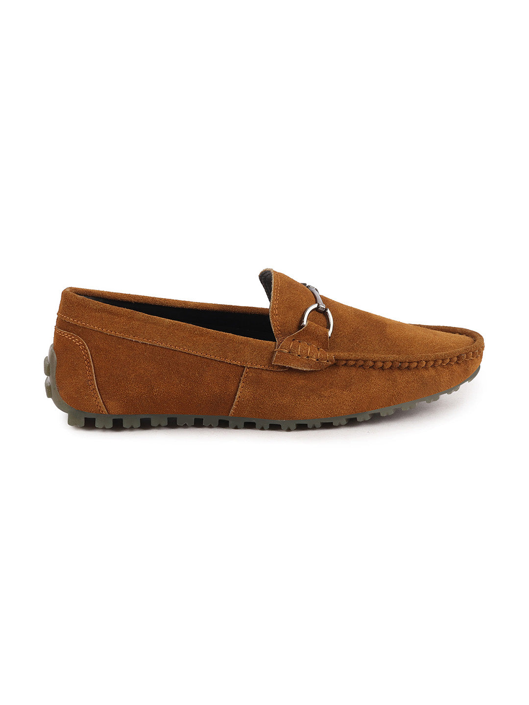 Shop Men Cheeku Horsebit Buckle Suede Leather Slip On Driving Loafers Online.