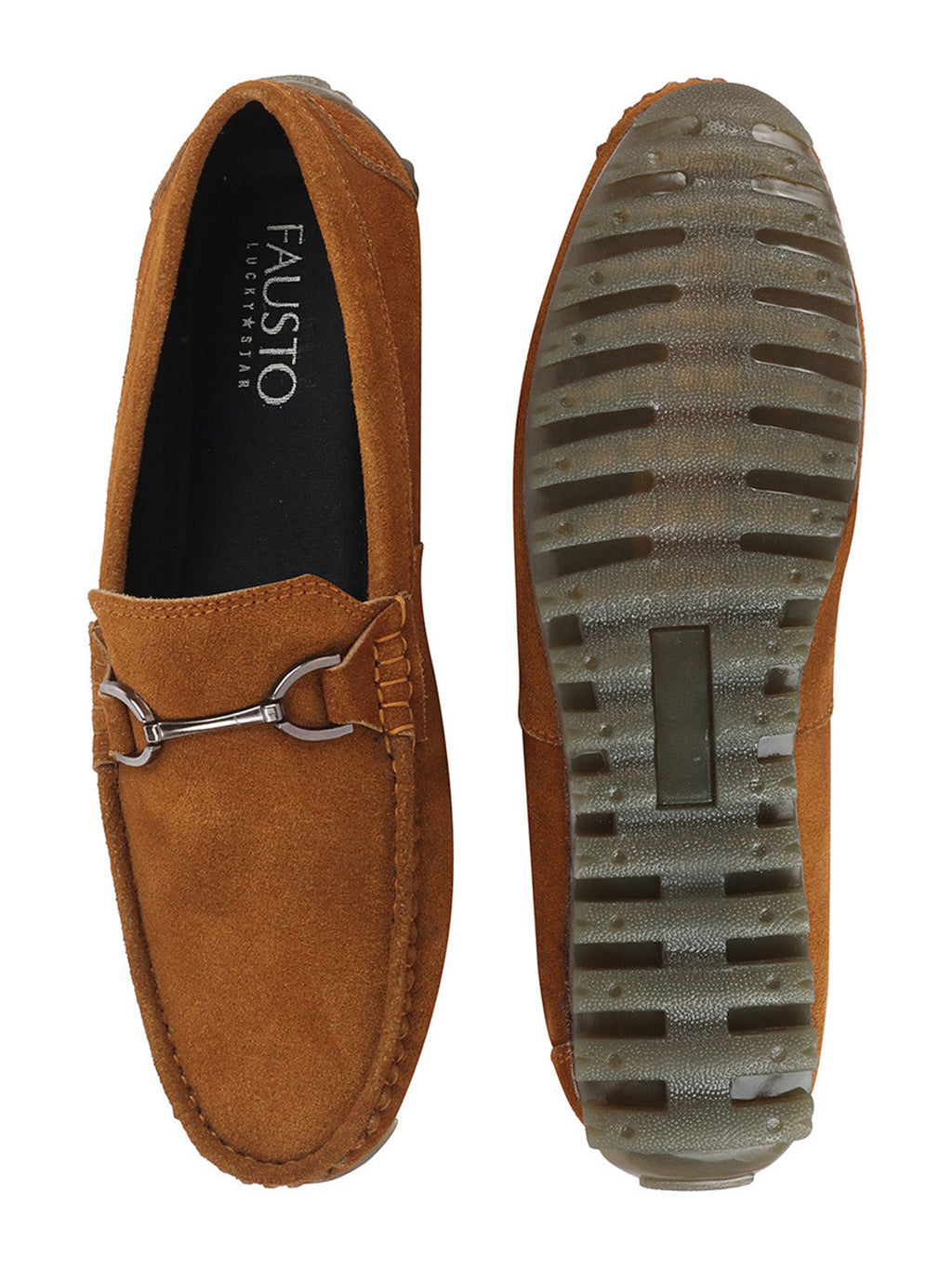 Shop Men Cheeku Horsebit Buckle Suede Leather Slip On Driving Loafers Online.