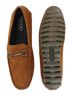 Shop Men Cheeku Horsebit Buckle Suede Leather Slip On Driving Loafers Online.