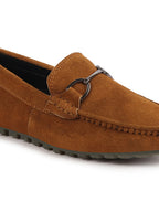 Shop Men Cheeku Horsebit Buckle Suede Leather Slip On Driving Loafers Online.