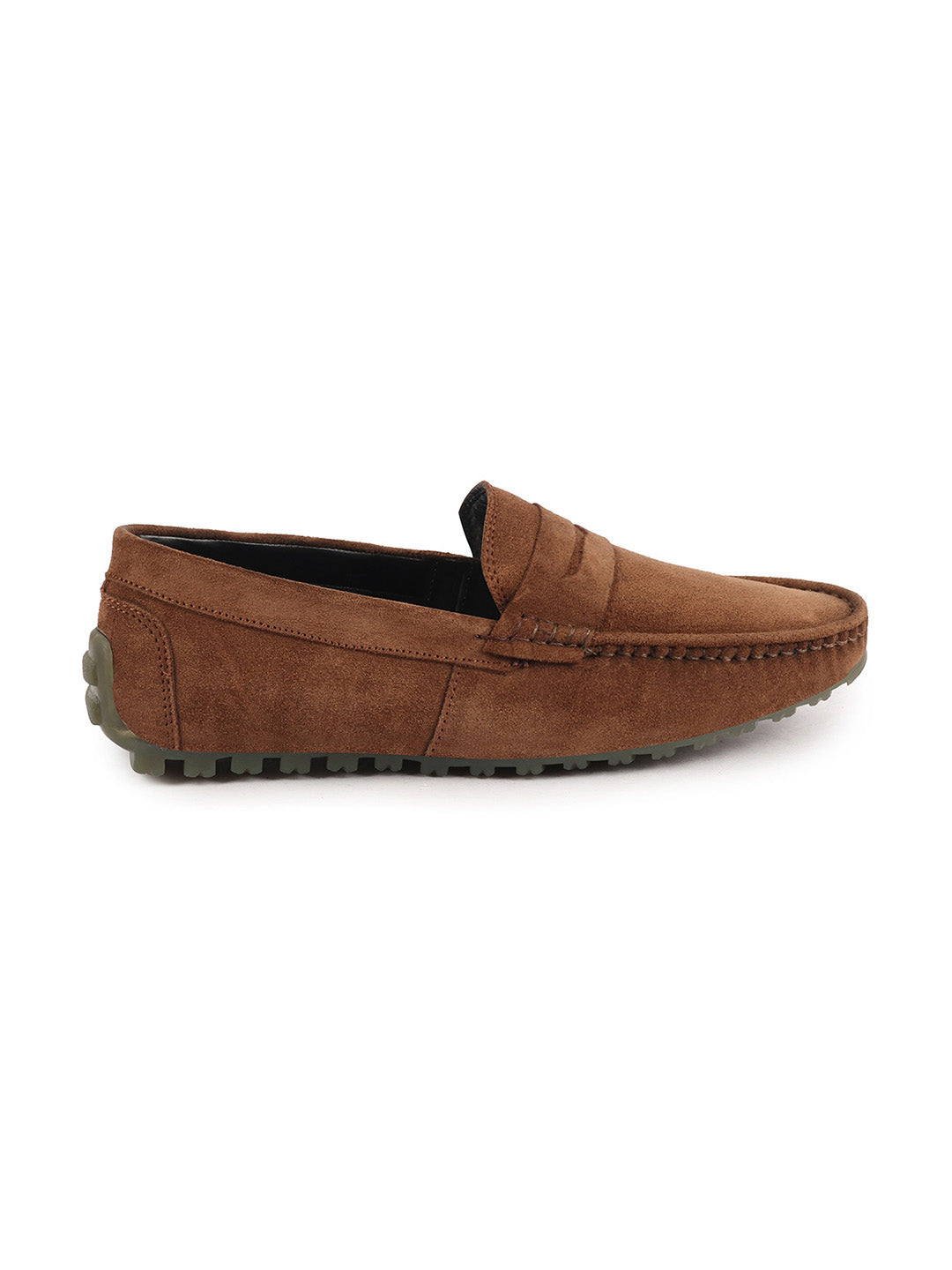 Shop Men Camel Suede Leather Side Stitched Slip On Driving Loafers and Mocassin Online.