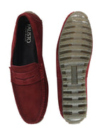 Shop Men Cherry Suede Leather Side Stitched Slip On Driving Loafers and Mocassin Online.