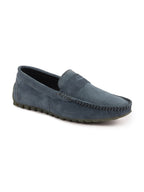 Shop Men Grey Suede Leather Side Stitched Slip On Driving Loafers and Mocassin Online.