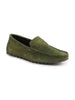 Men Mehandi Suede Leather Side Stitched Slip On Driving Loafers and Mocassin