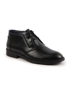 Shop Men Black Classic Trendy Mid Ankle Lace Up Chukka Boot With TPR Welted Sole Online.