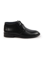 Shop Men Black Classic Trendy Mid Ankle Lace Up Chukka Boot With TPR Welted Sole Online.