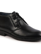 Shop Men Black Classic Trendy Mid Ankle Lace Up Chukka Boot With TPR Welted Sole Online.