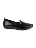 Shop Men Black Laser Cut Design Ethnic Slip On Wedding Juttis and Mojaris Online.