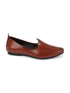 Shop Men Brown Laser Cut Design Ethnic Slip On Wedding Juttis and Mojaris Online.