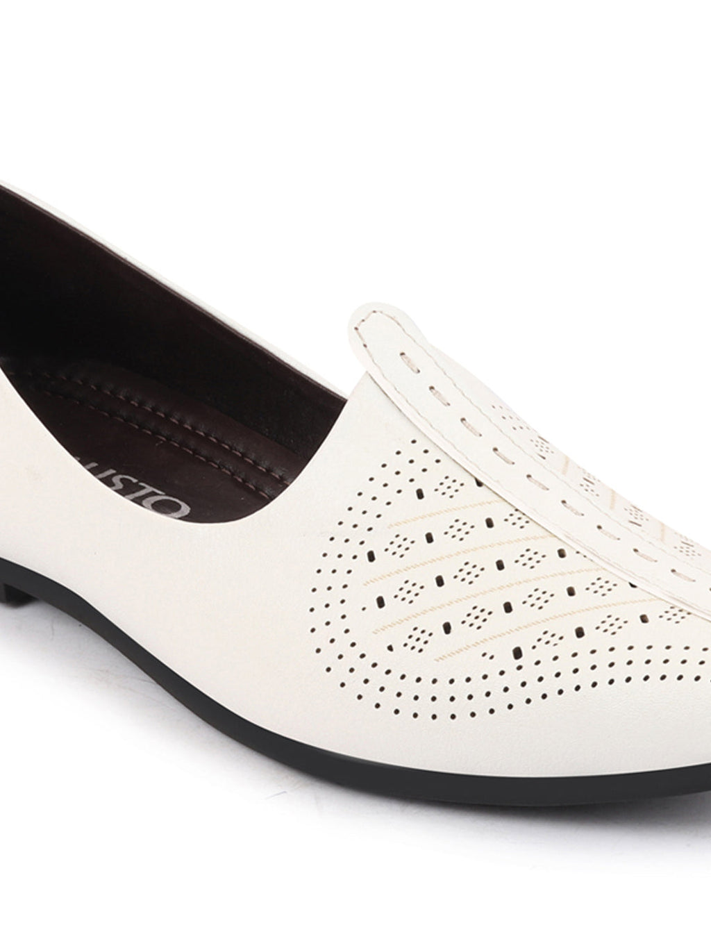 Shop Men White Laser Cut Design Ethnic Slip On Wedding Juttis and Mojaris Online.
