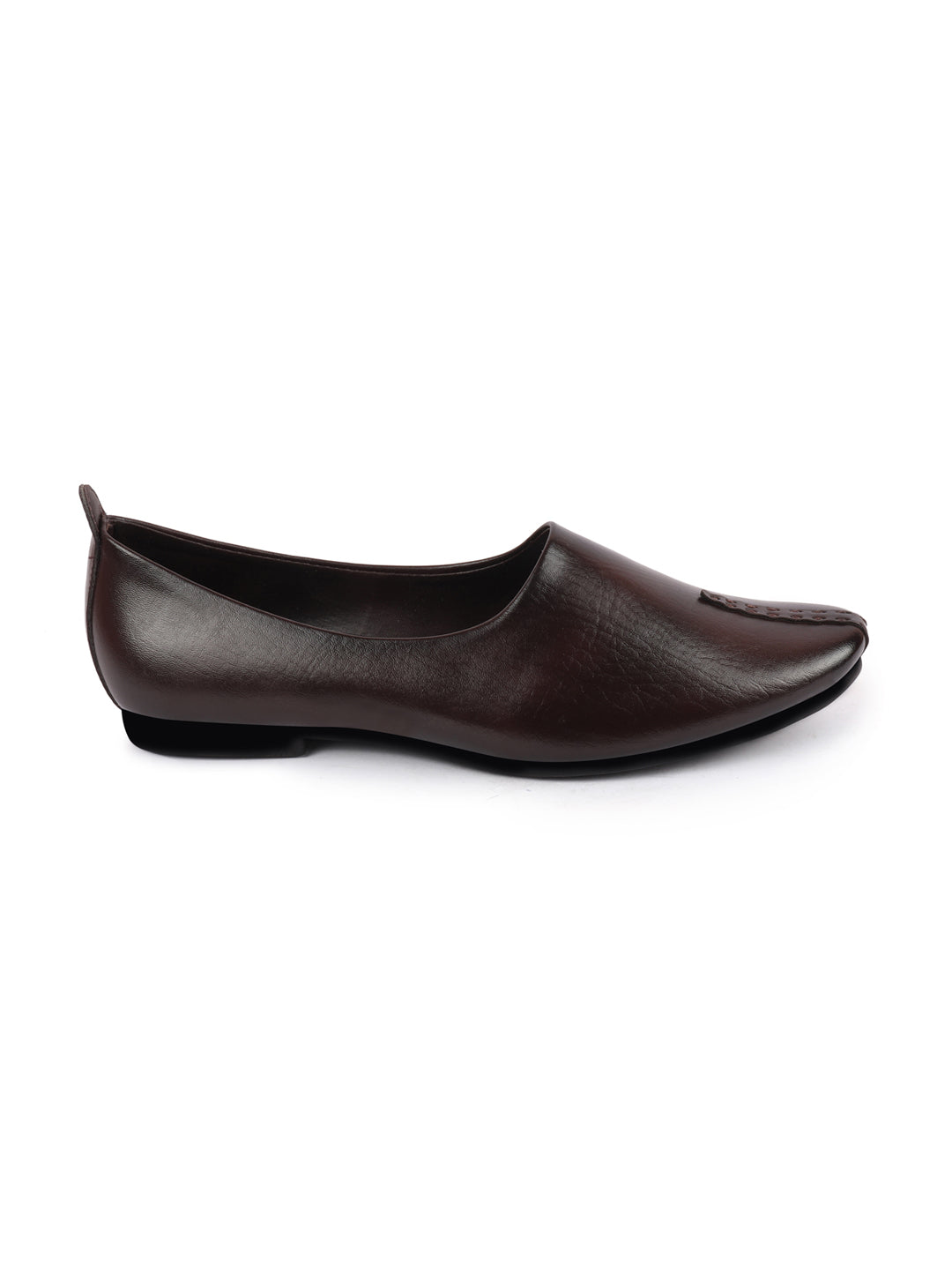 men brown wedding party evening occasion ethnic slip on juttis and mojaris