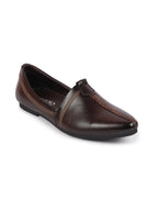 Shop Men Brown Wedding Party Evening Broad Feet Ethnic Slip On Juttis and Mojaris Online.