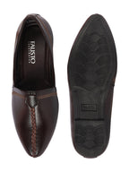 Shop Men Brown Wedding Party Evening Broad Feet Ethnic Slip On Juttis and Mojaris Online.