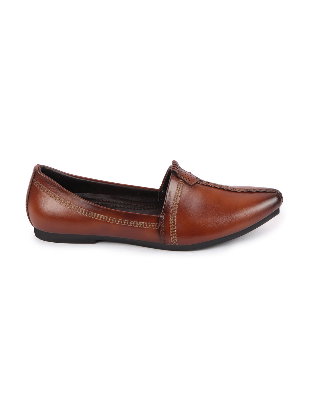 Shop Men Tan Wedding Party Evening Broad Feet Ethnic Slip On Juttis and Mojaris Online.