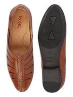 Shop Men Tan Ethnic Wedding Party Laser Cut Design Slip On Juttis and Mojaris Online.