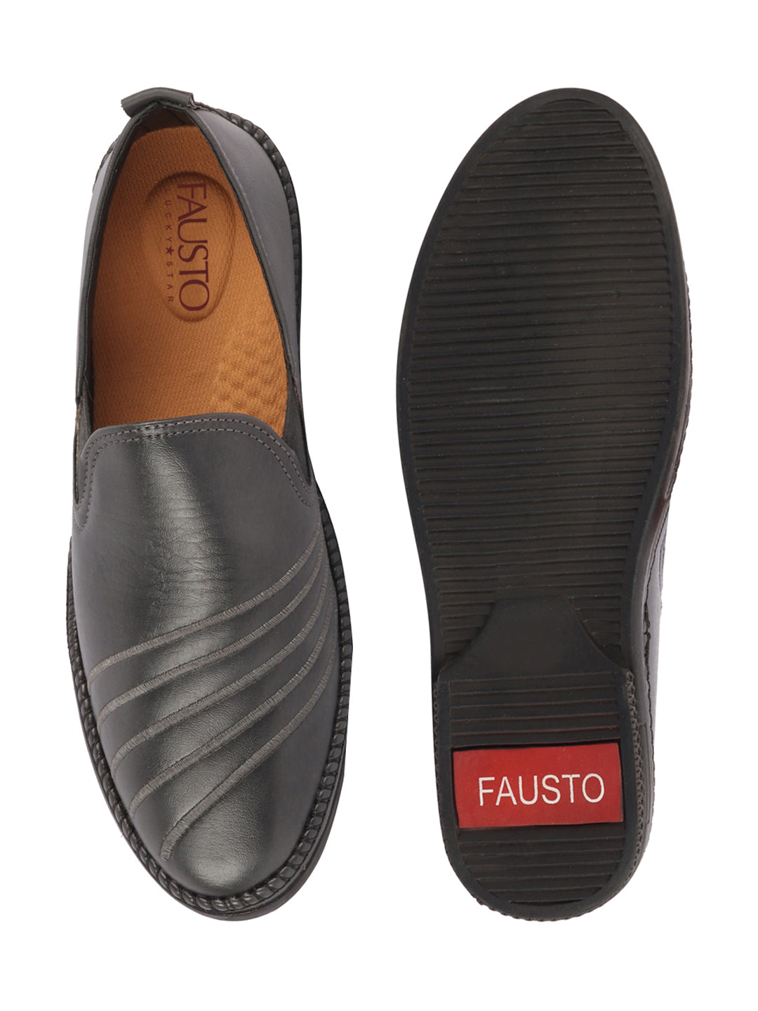Shop Men Grey Ethnic Wedding Party Embroidery Stripe Design Stitched Prom Slip On Jutis Online.