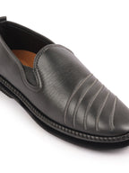 Shop Men Grey Ethnic Wedding Party Embroidery Stripe Design Stitched Prom Slip On Jutis Online.