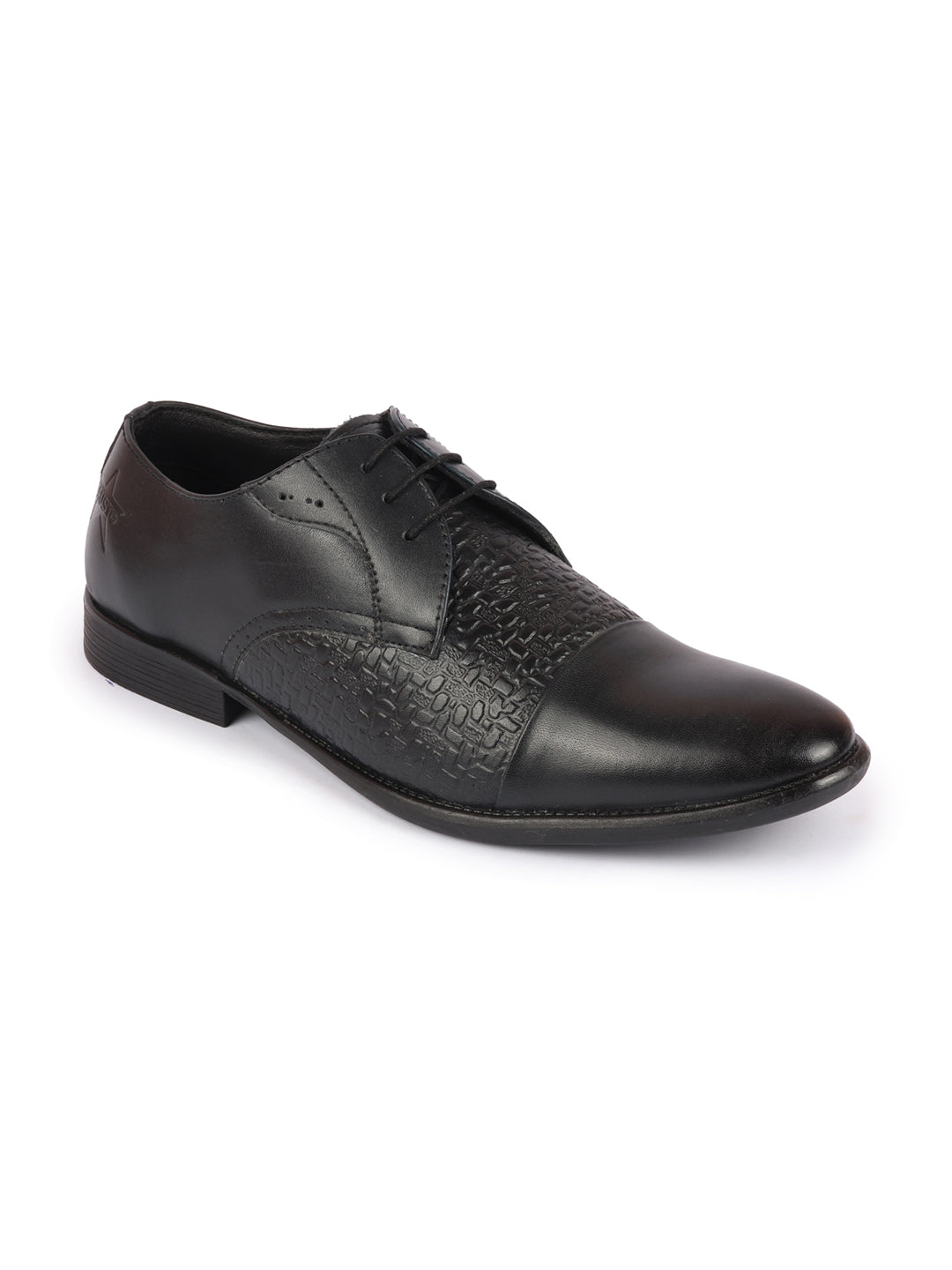 shop men black wedding party genuine leather embossed design oxford lace up shoes online.