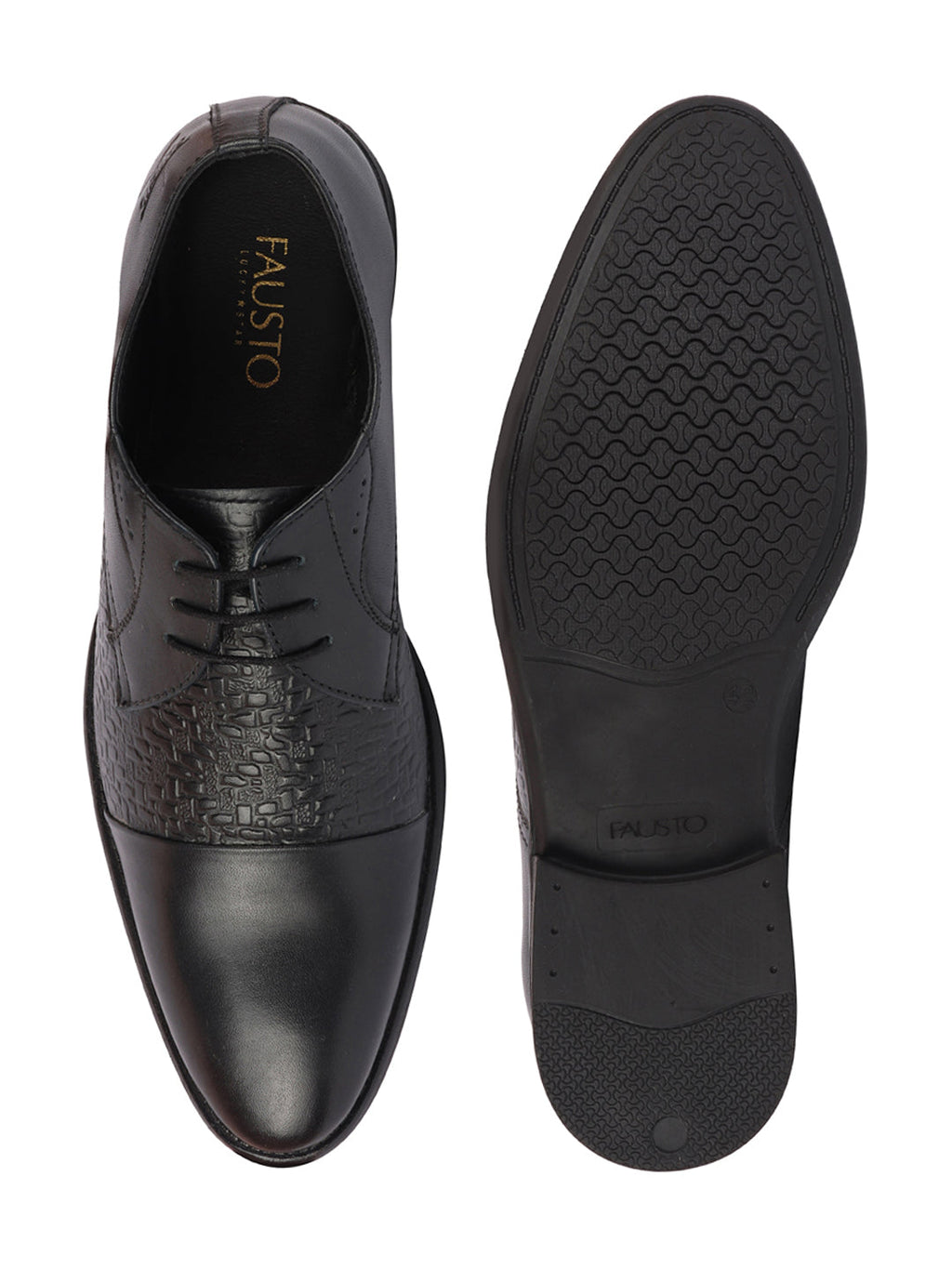 shop men black wedding party genuine leather embossed design oxford lace up shoes online.