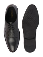 shop men black wedding party genuine leather embossed design oxford lace up shoes online.