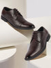 Men Brown Wedding Party Genuine Leather Embossed Design Oxford Lace Up Shoes