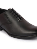 Men Black Formal Office Work Genuine Leather Oxford Lace Up Shoes