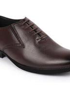Shop Men Brown Formal Office Work Genuine Leather Oxford Lace Up Shoes Online.
