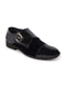 Shop Men Blue Patent Leather Velvet Single Strap Monk Formal Slip On Shoes Online.