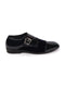 Shop Men Blue Patent Leather Velvet Single Strap Monk Formal Slip On Shoes Online.