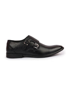 Shop Men Black Formal Wedding Party Genuine Leather Double Monk Strap Shoes Online.