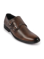 Shop Men Tan Formal Wedding Party Genuine Leather Double Monk Strap Shoes Online.