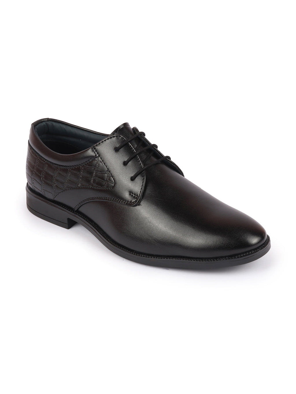 shop men black wedding party embossed design oxford lace up shoes online.