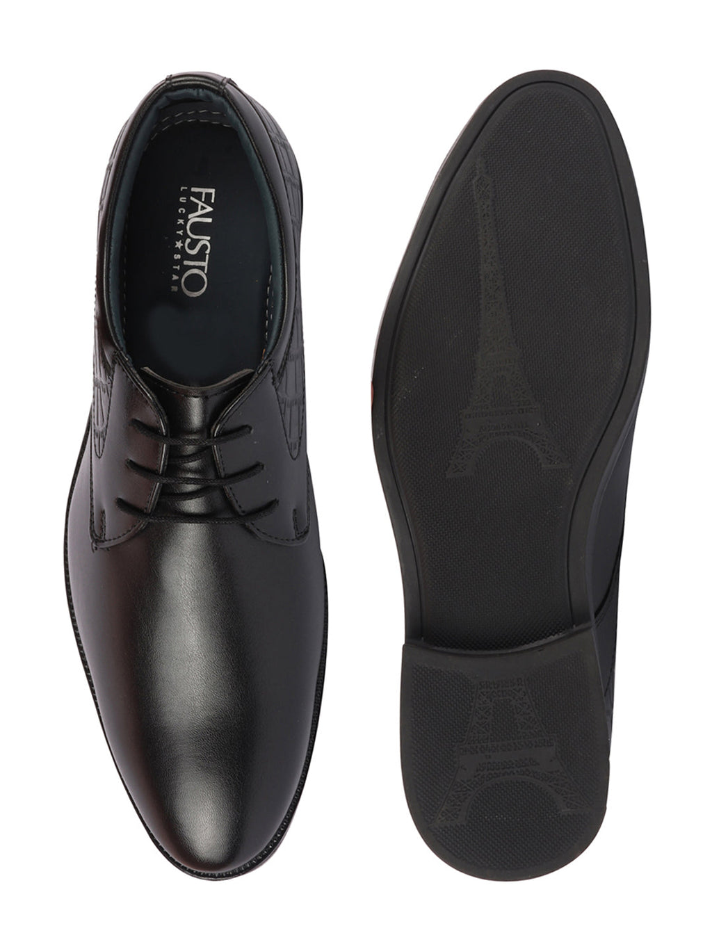 shop men black wedding party embossed design oxford lace up shoes online.