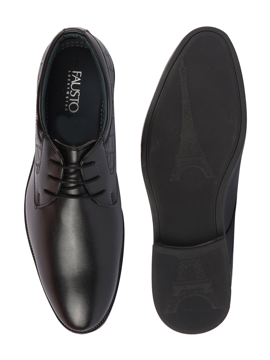 shop men black wedding party embossed design oxford lace up shoes online.