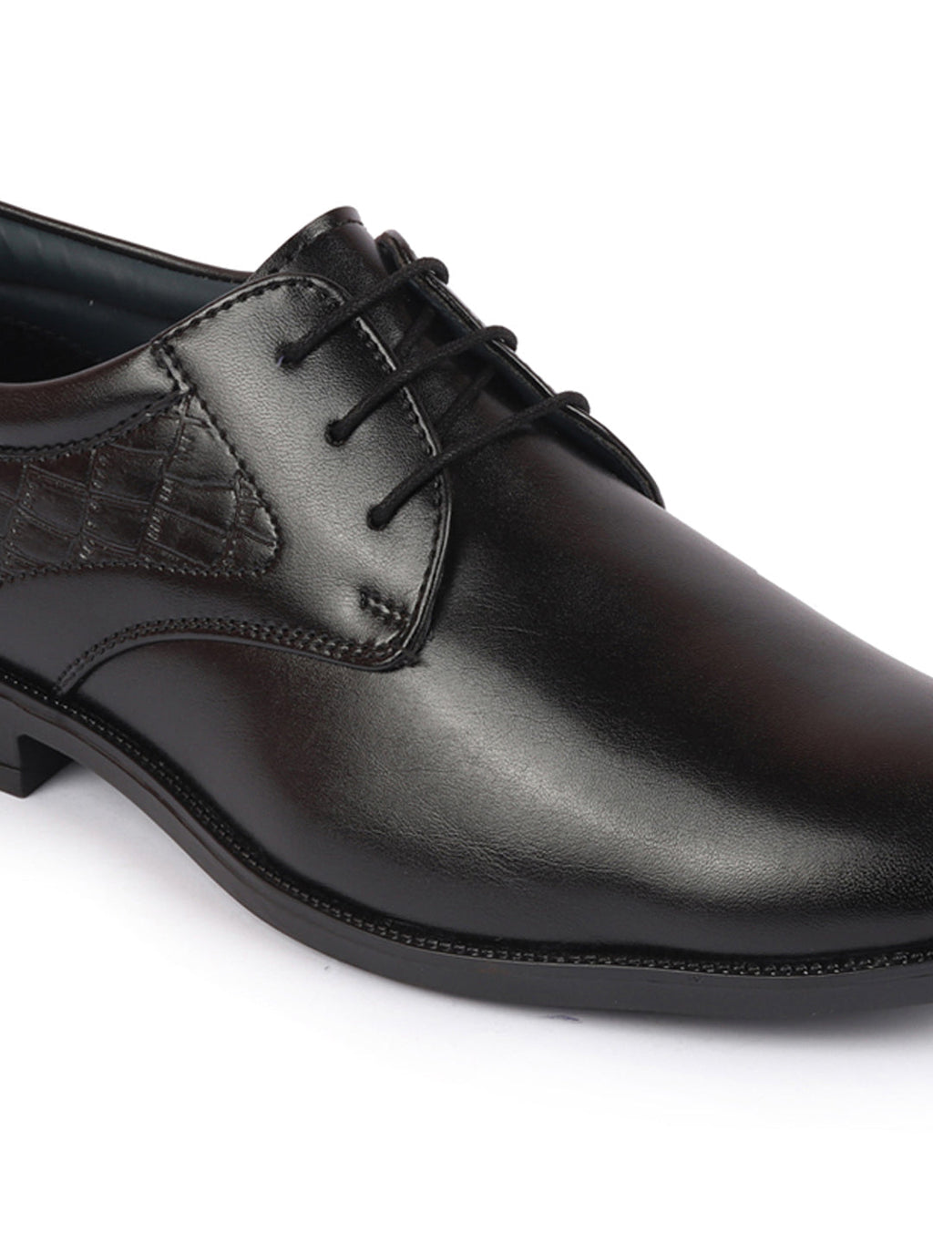 shop men black wedding party embossed design oxford lace up shoes online.