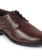 shop men brown wedding party embossed design oxford lace up shoes online.