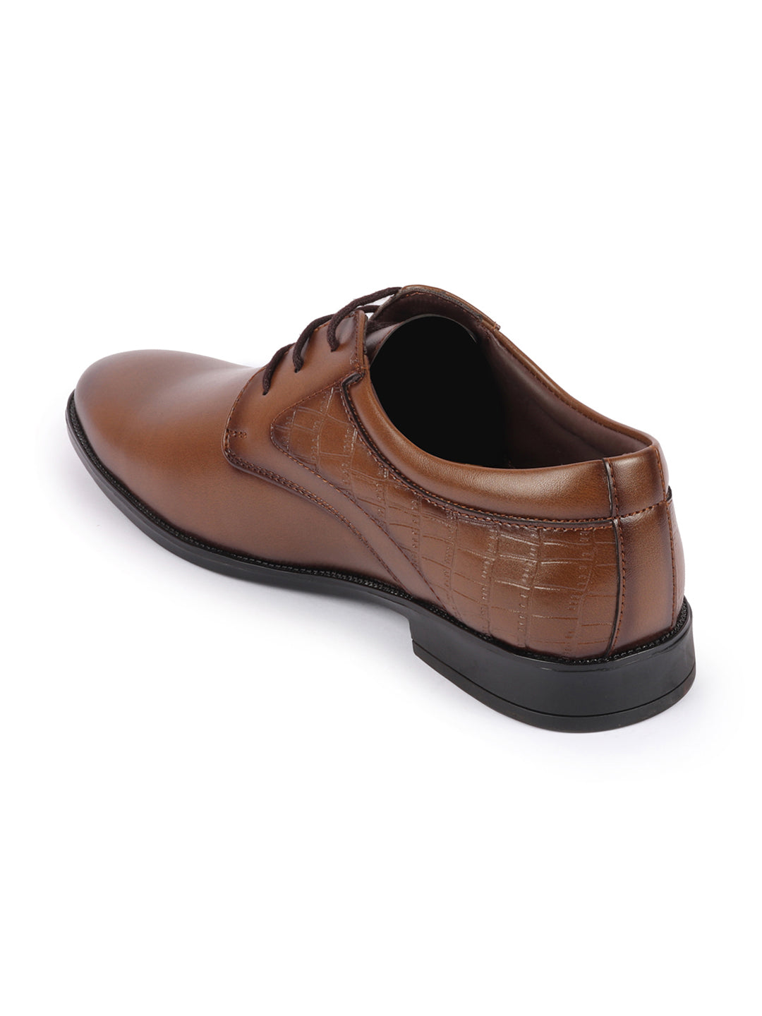 Shop Men Tan Wedding Party Embossed Design Oxford Lace Up Shoes Online.