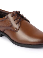 Shop Men Tan Wedding Party Embossed Design Oxford Lace Up Shoes Online.