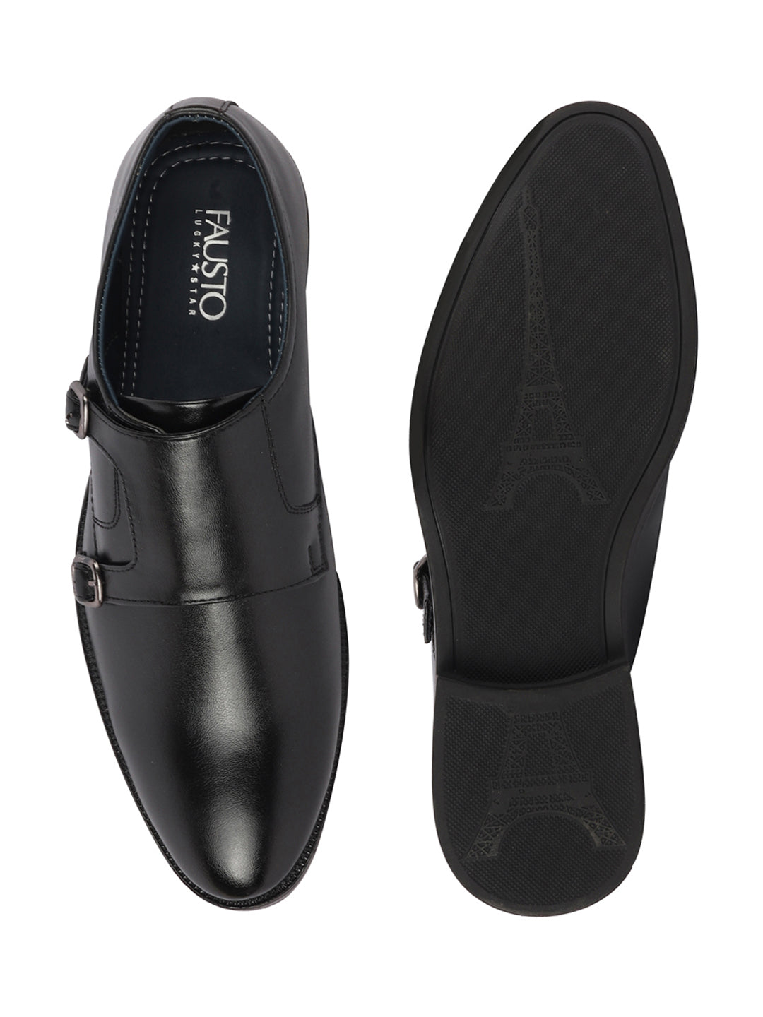 Shop Men Black Formal Wedding Party Double Monk Strap Shoes Online.