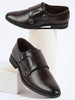 Men Brown Formal Wedding Party Double Monk Strap Shoes