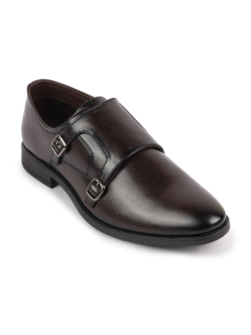 Shop Men Brown Formal Wedding Party Double Monk Strap Shoes Online.
