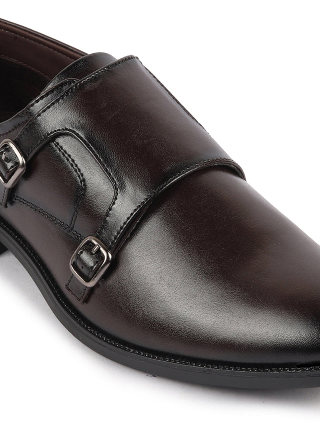 Shop Men Brown Formal Wedding Party Double Monk Strap Shoes Online.