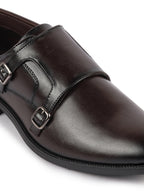 Shop Men Brown Formal Wedding Party Double Monk Strap Shoes Online.