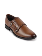 Shop Men Tan Formal Wedding Party Double Monk Strap Shoes Online.