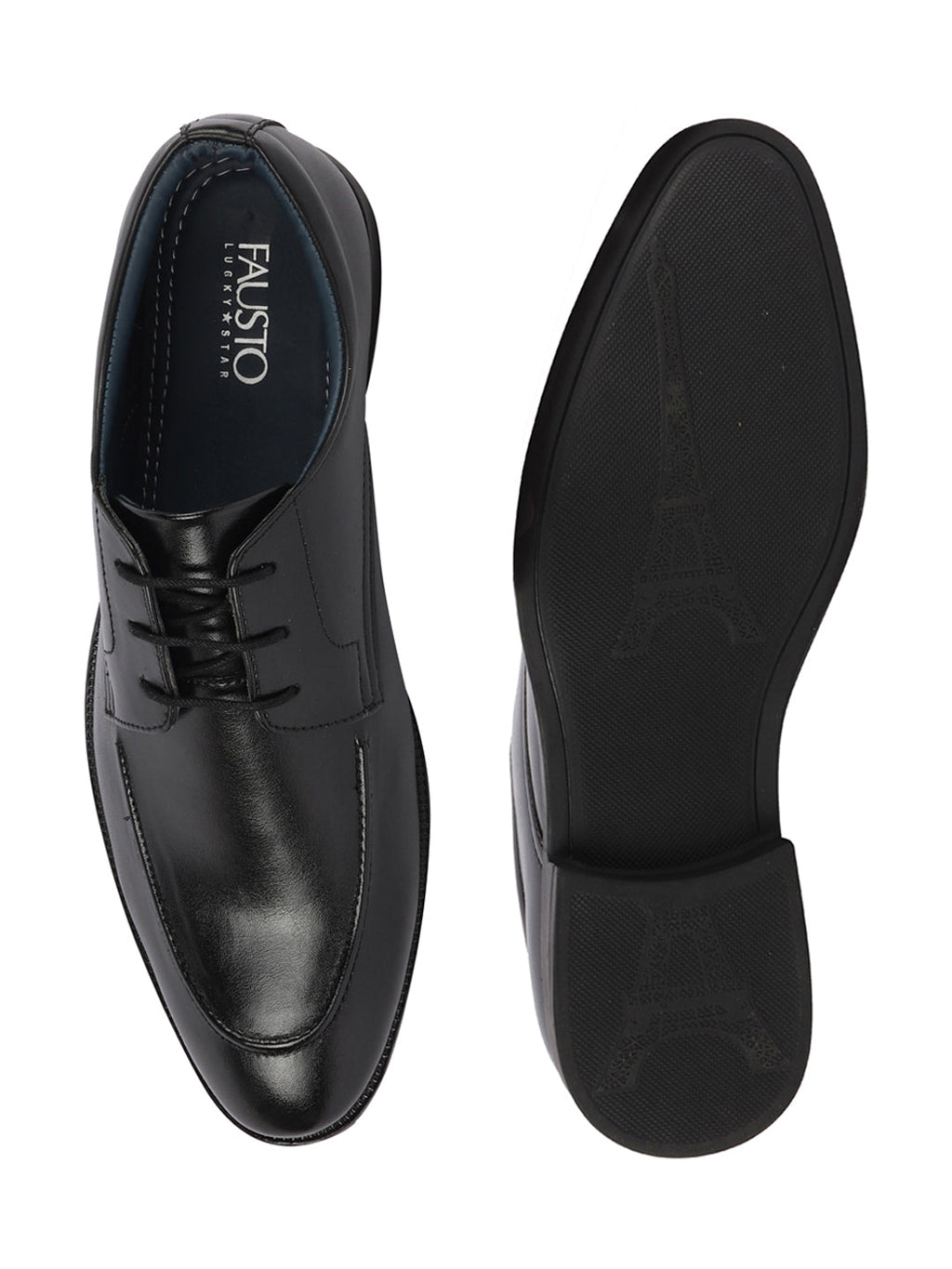 Shop Men Black Formal Office Comfort Lace-Up Derby Shoes Online.
